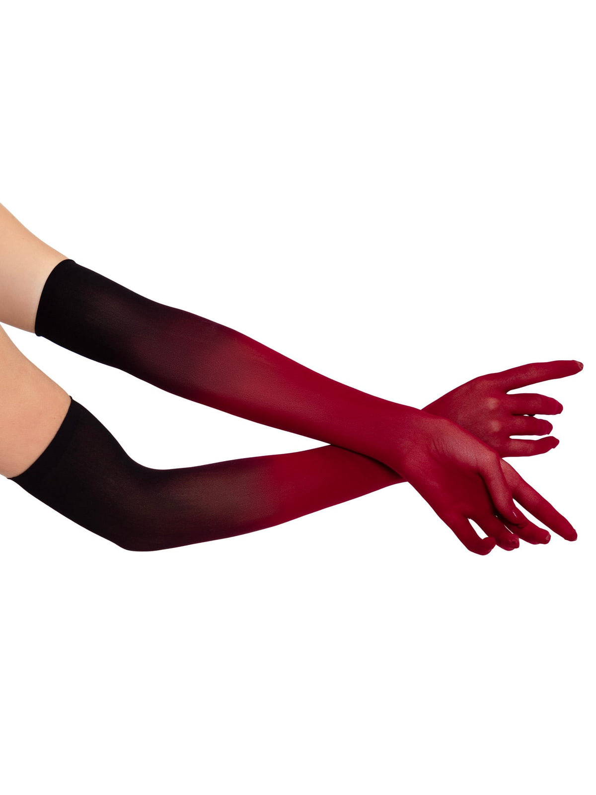 Ombre Mesh Opera Length Gloves.