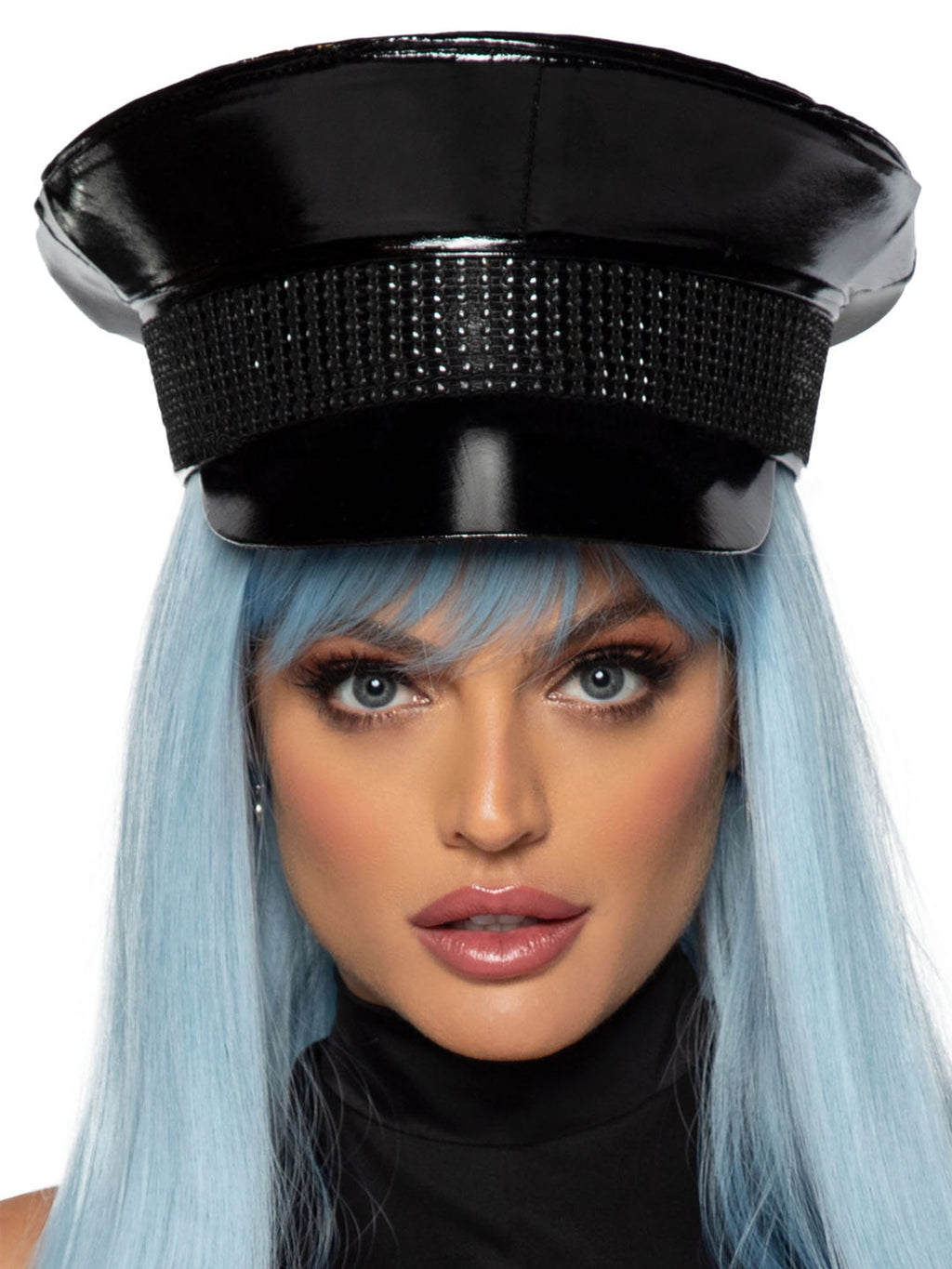Rhinestone Trimmed Military Hat