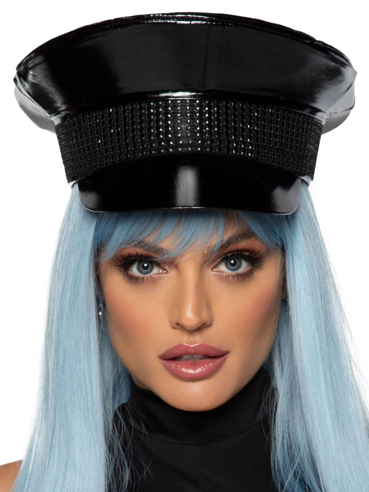 Rhinestone Trimmed Military Hat