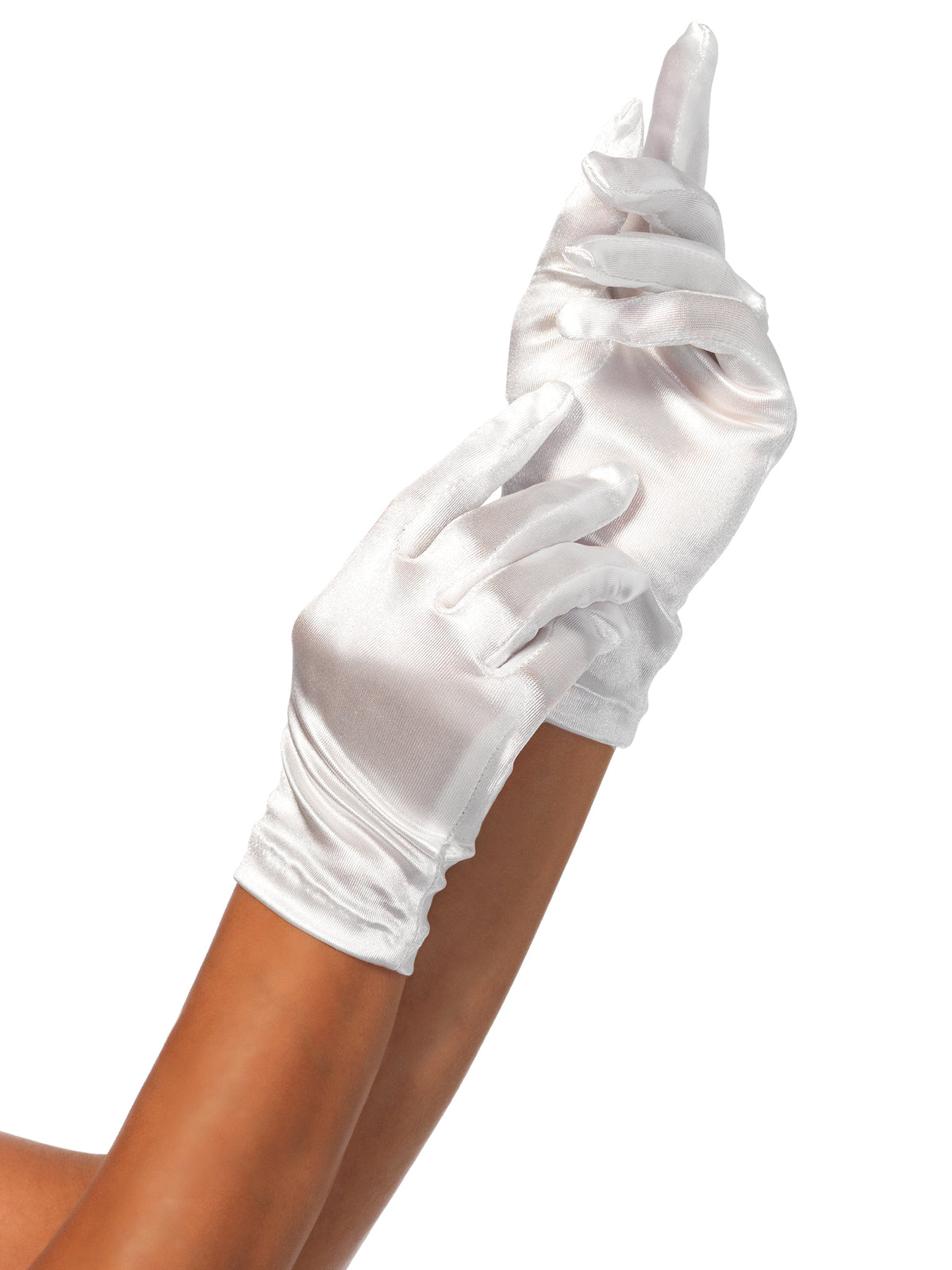 Satin Wrist Length Gloves