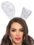 White Lace Bunny Ear Headband