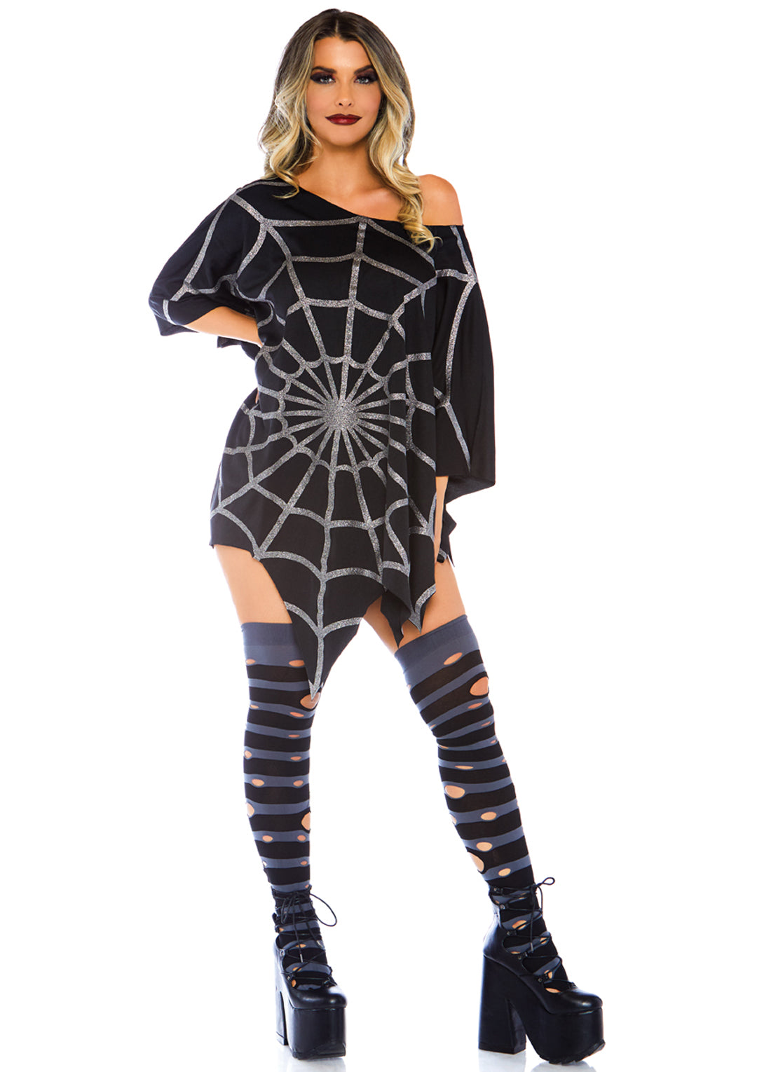 Glitter Web Poncho