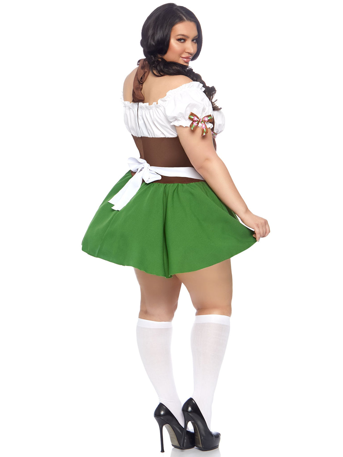 Plus Size 1 PC Gretchen Costume, Includes Peasant Top Dress with Satin Ribbon Trim