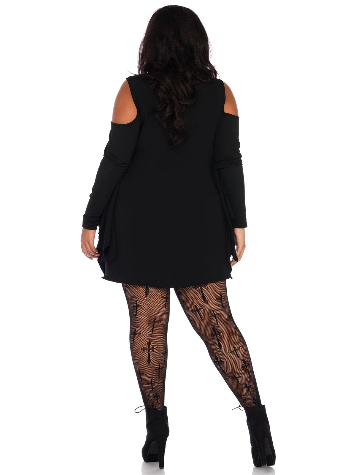 Plus Size Jersey  Spiderweb Dress