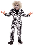 Men's 2 PC Beetle Boss Costume, Includes Striped Jacket and Matching Pants