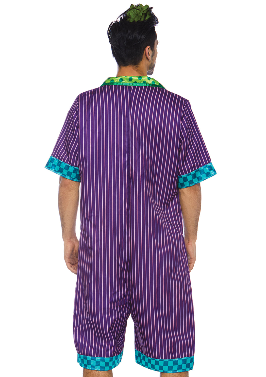 2 PC Super Villain Costume, Includes Character Jumpsuit with Pockets, Double Sided Zipper, and Face Mask Bandana