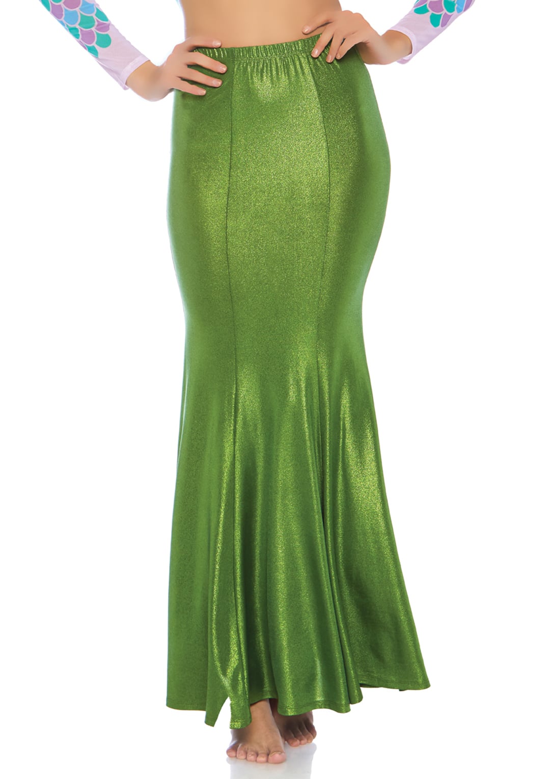 Plus Size Shimmer Spandex Mermaid Skirt