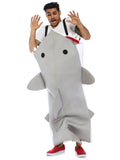 Men's 1 PC Shark Attack Costume, Includes Easy Step-In Foam Shark with Adjustable Straps and Non-Lethal Teeth
