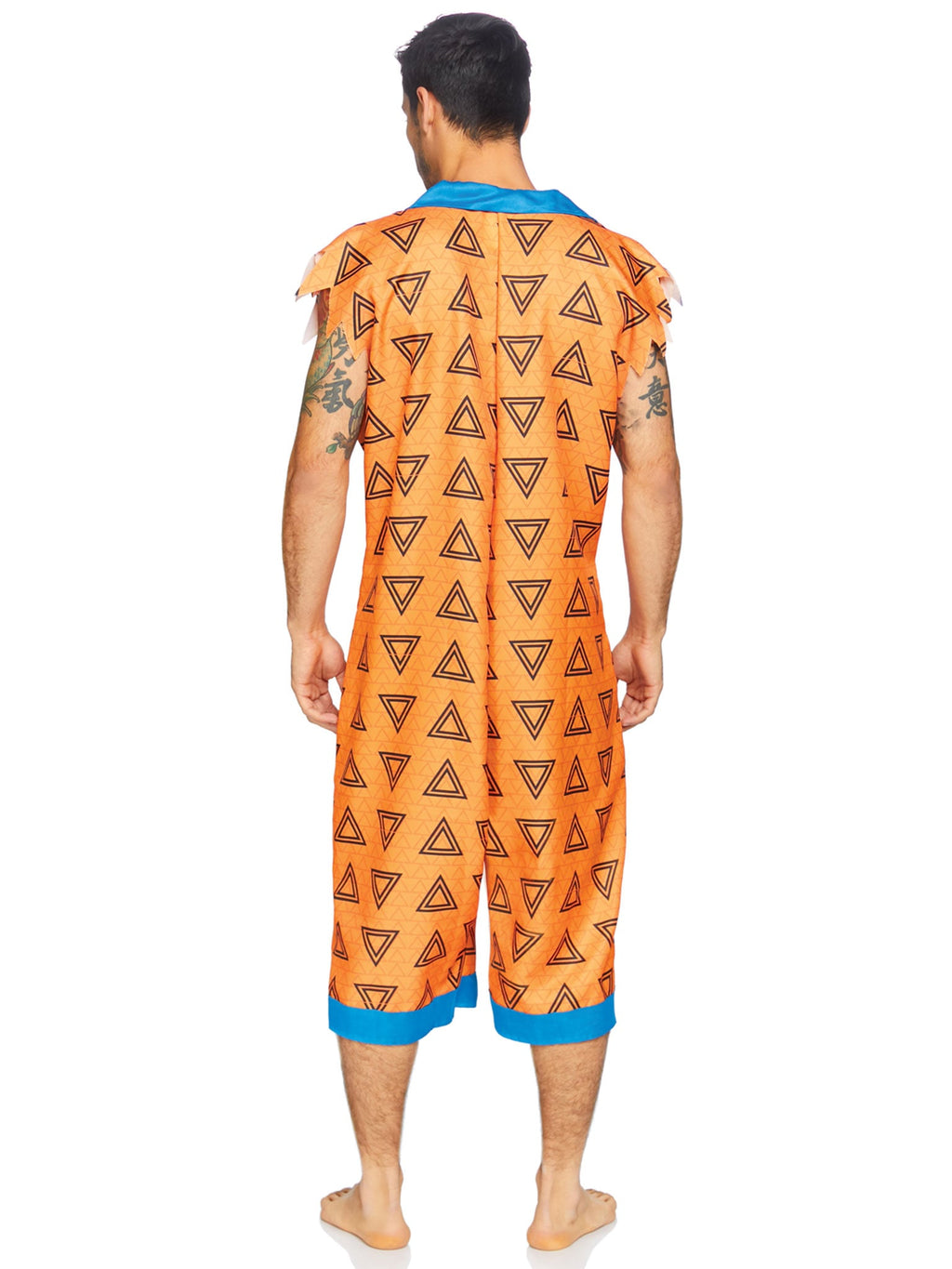 Men's 1 PC Bedrock Bro Costume, Includes Printed Jumpsuit with Pockets and Double Sided Zipper