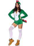 1 PC Comfy Super Dino Costume, Includes Ultra-Soft Velvet Plush Zip Up Romper with Egg Zipper Pull, Scalloped Spine, and Cheeky Paneled Booty with Stuffed Tail