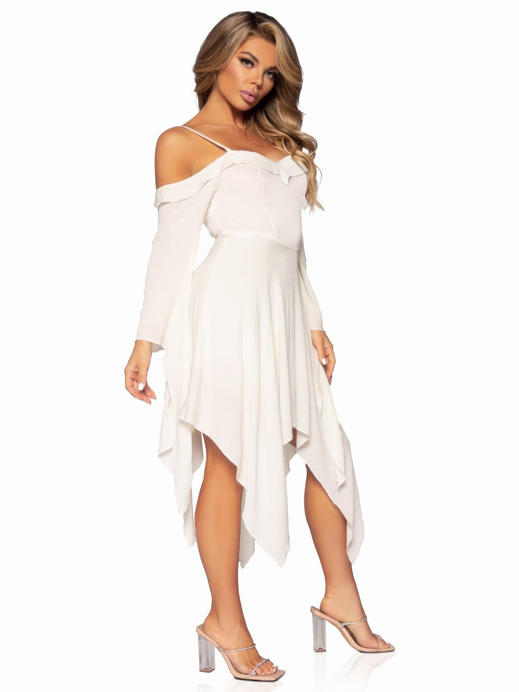 Cotton Gauze Bell Sleeved Peasant Dress