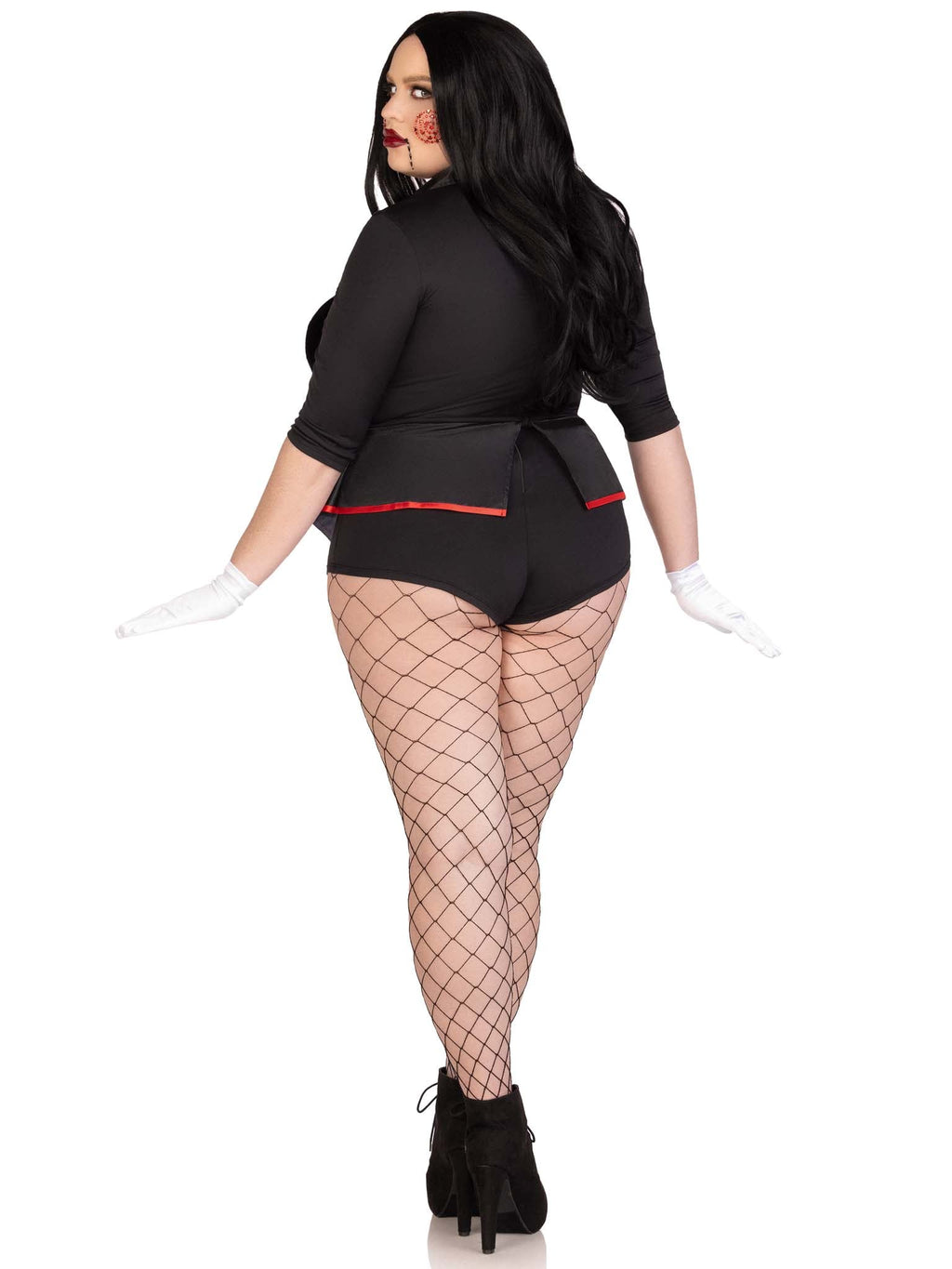 Plus Size 2 PC Pretty Puppet Costume, Includes Tuxedo Bodysuit and Bow Tie