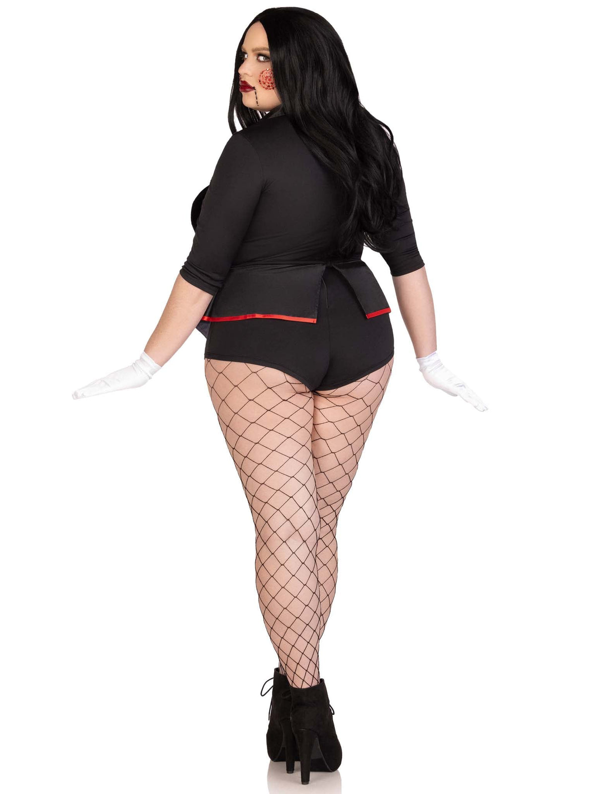Plus Size 2 PC Pretty Puppet Costume, Includes Tuxedo Bodysuit and Bow Tie