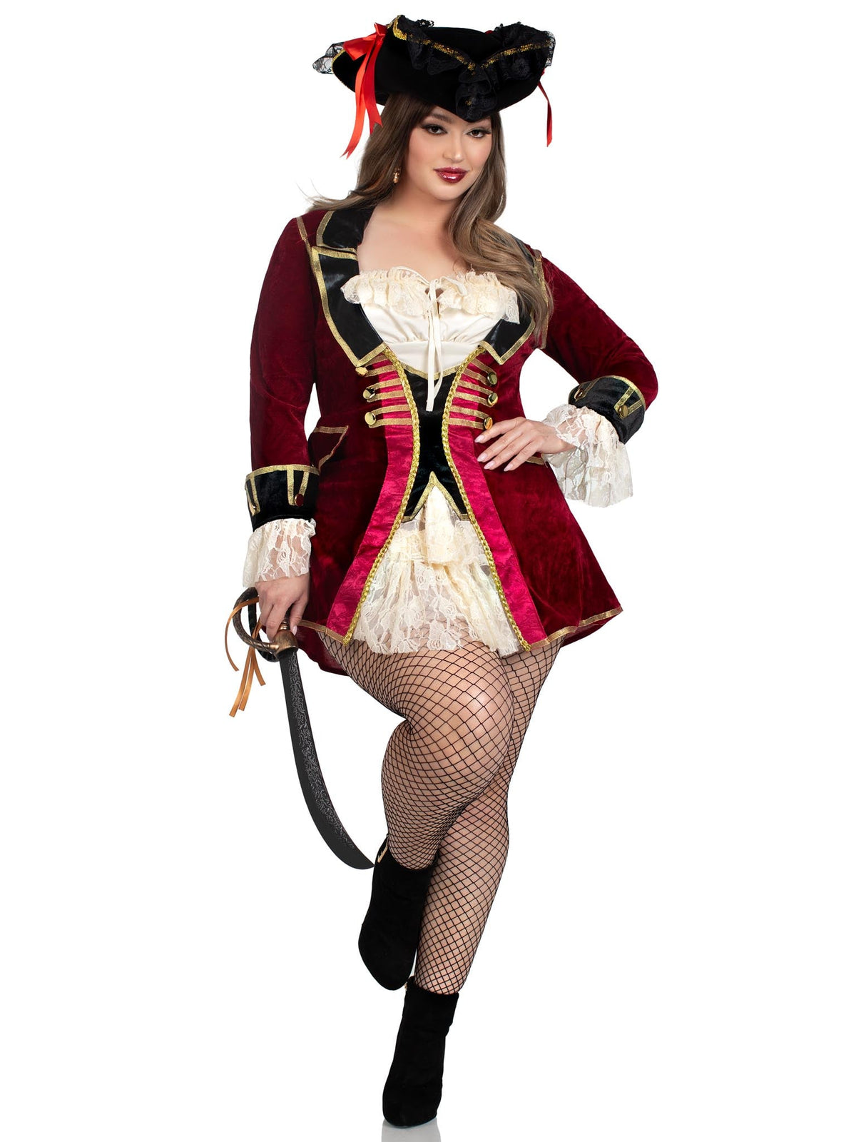 Plus Size Captivating Pirate Captain Costume