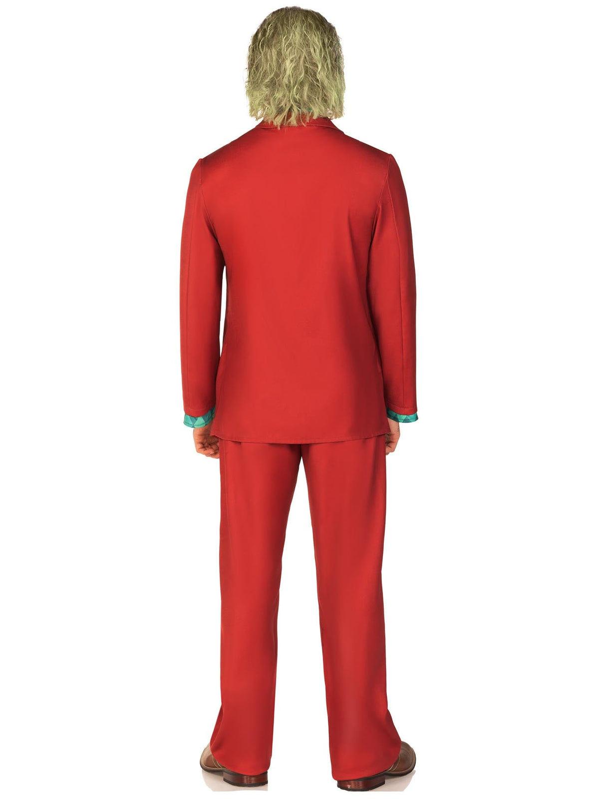 Men’s 3 PC Deviant Clown Costume, Includes Jacket with Attached Vest, Dickey and Pants