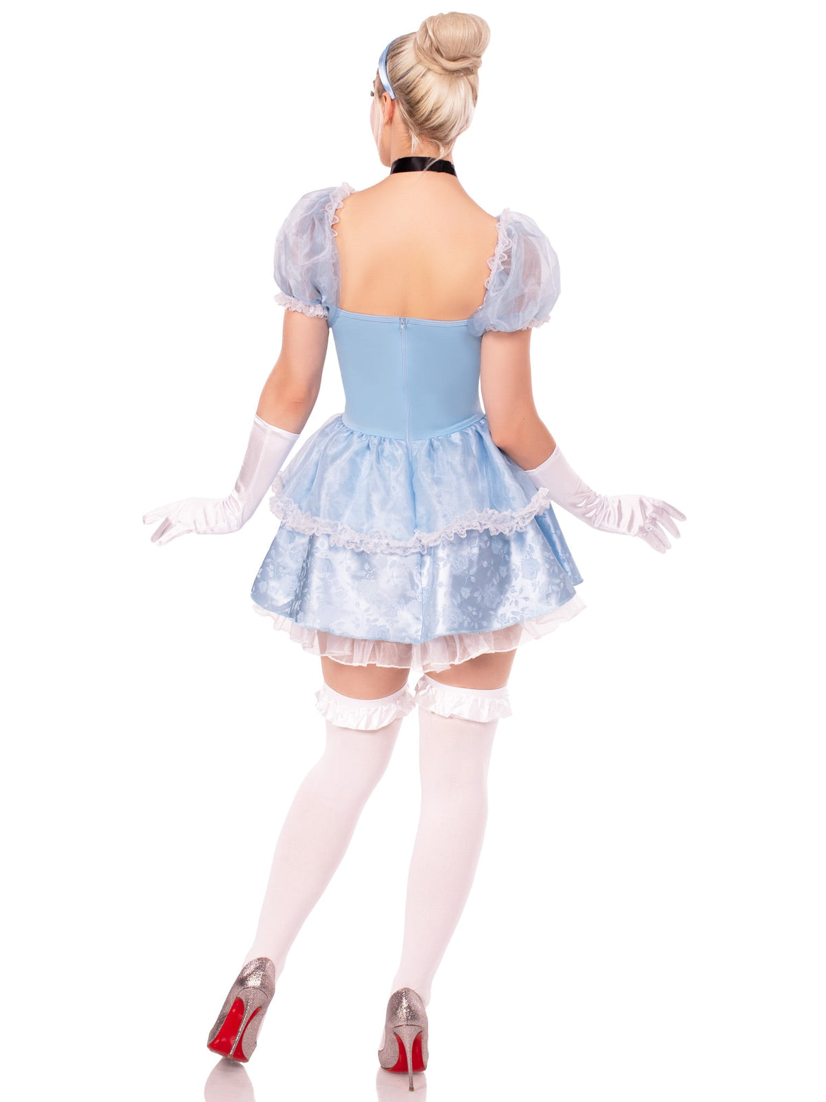 3 PC Ballroom Babe Costume, Includes Lace Trimmed Dress, Jewel Choker, and Headband