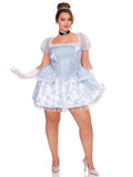 Plus Size 3 PC Ballroom Babe Costume, Includes Lace Trimmed Dress, Jewel Choker, and Headband