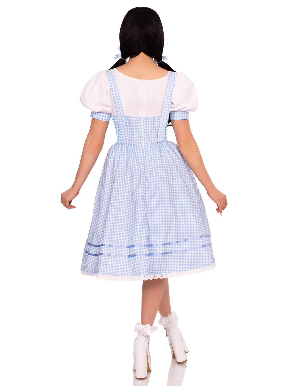 2 PC Kansas Sweetie Costume, Includes Eyelet Trimmed Gingham Dress with Sweetheart Bodice and (2) Matching Hair Ties