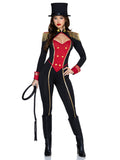 1 PC Commanding Ringmaster Costume, Includes Jumpsuit with Button Detail and Shoulder Epaulettes.