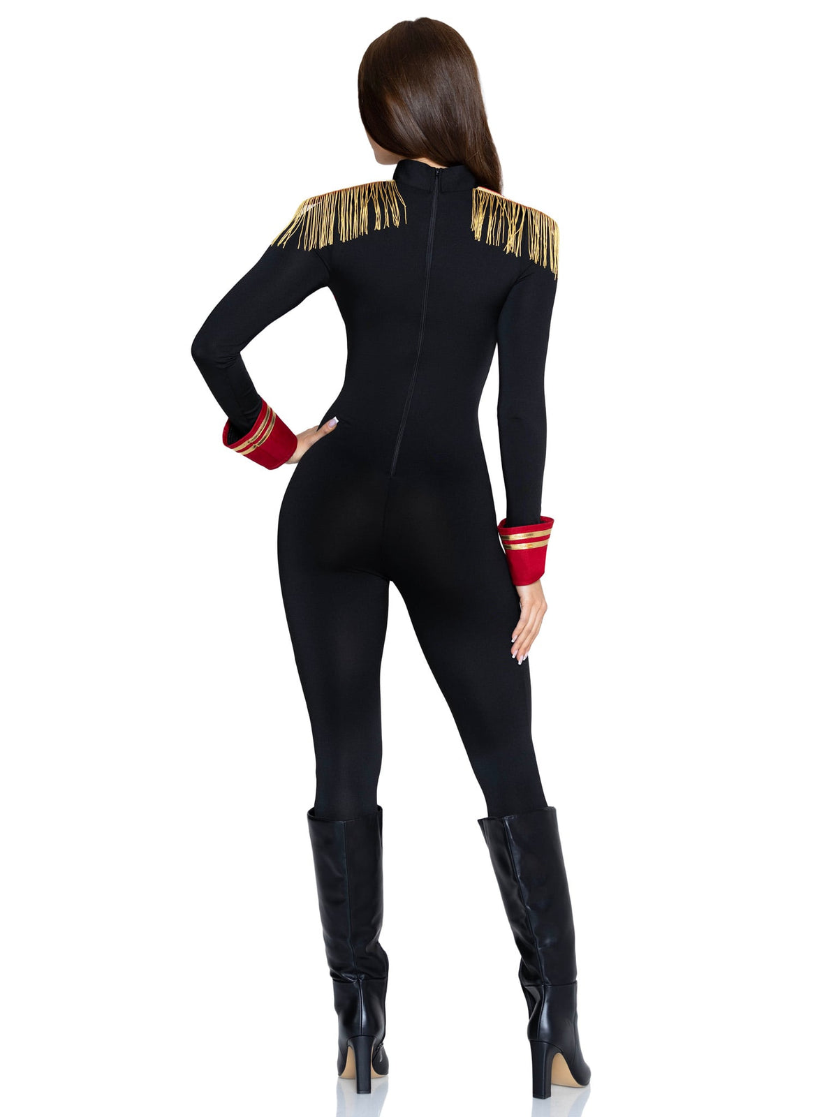1 PC Commanding Ringmaster Costume, Includes Jumpsuit with Button Detail and Shoulder Epaulettes.