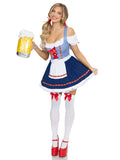 Oktoberfest Cutie Costume, Includes Gingham Apron Dress with Ribbon Trim