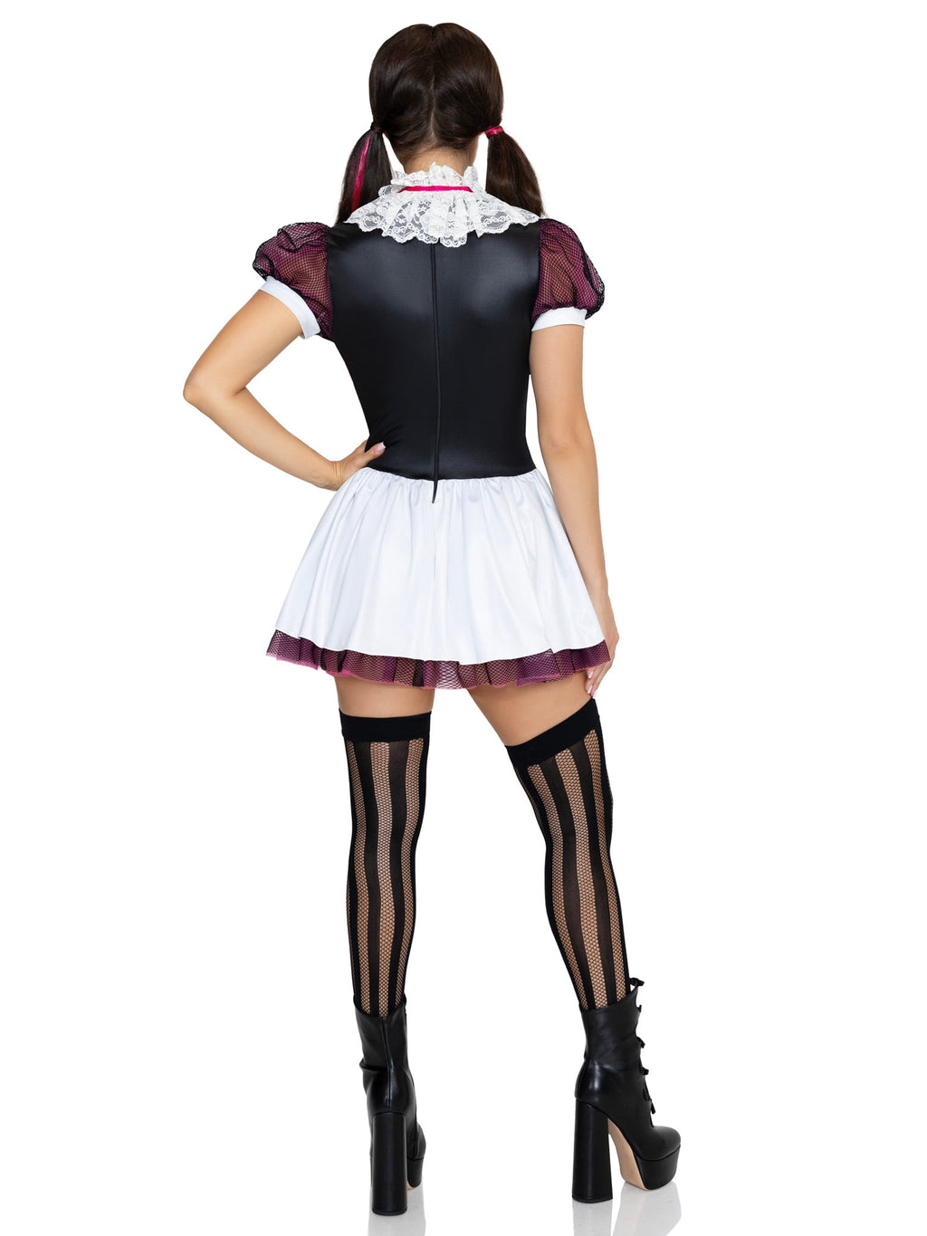 3 PC Miss Vampy Costume, Includes Dress, Neck Piece, and (4) Highlight Clip-In Hair Extensions.