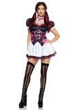 3 PC Miss Vampy Costume, Includes Dress, Neck Piece, and (4) Highlight Clip-In Hair Extensions.