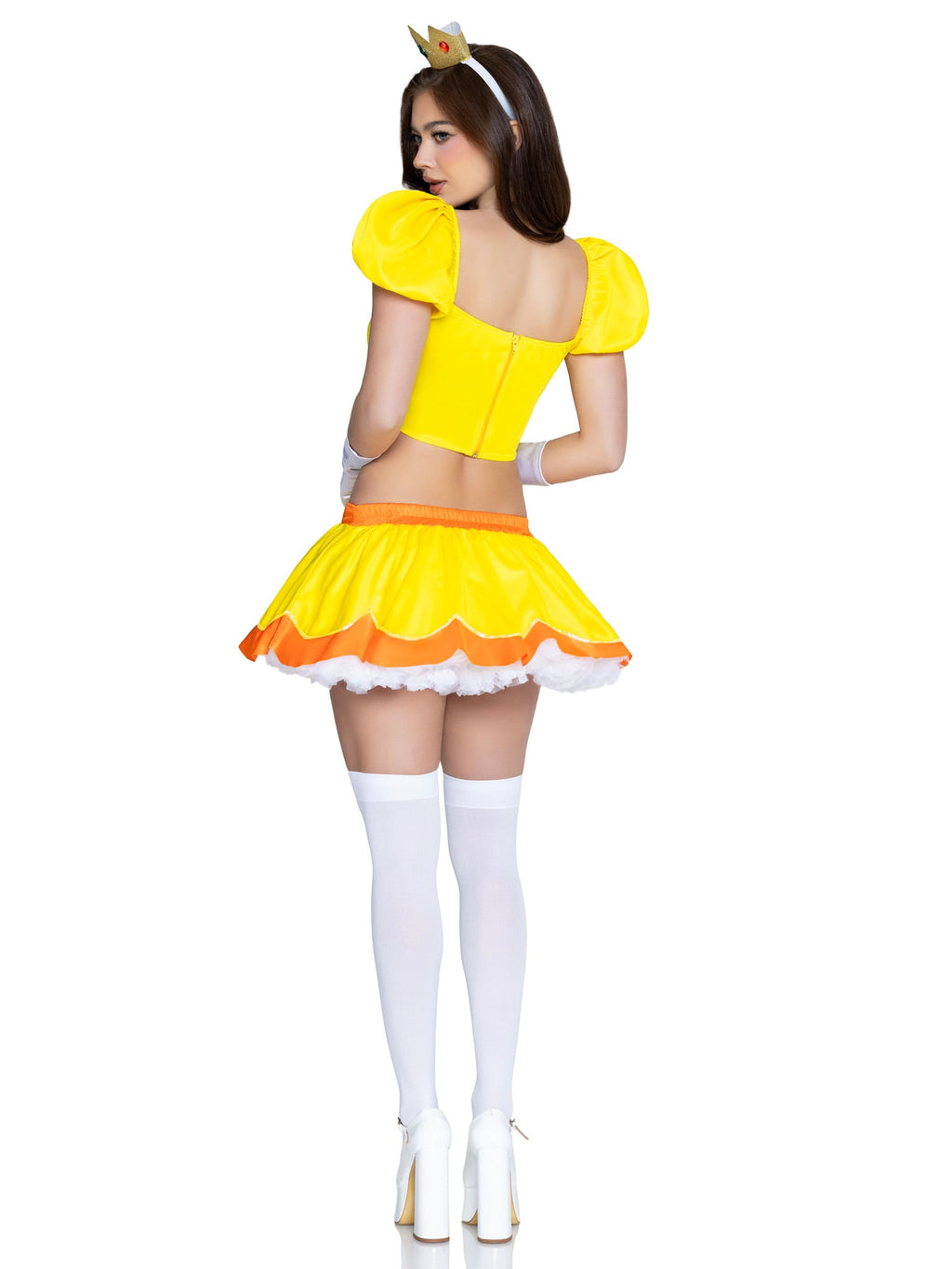 3 PC Flirty Flower Princess Costume, Includes Boned Top with Jewel Accent, Skirt, and Headband.