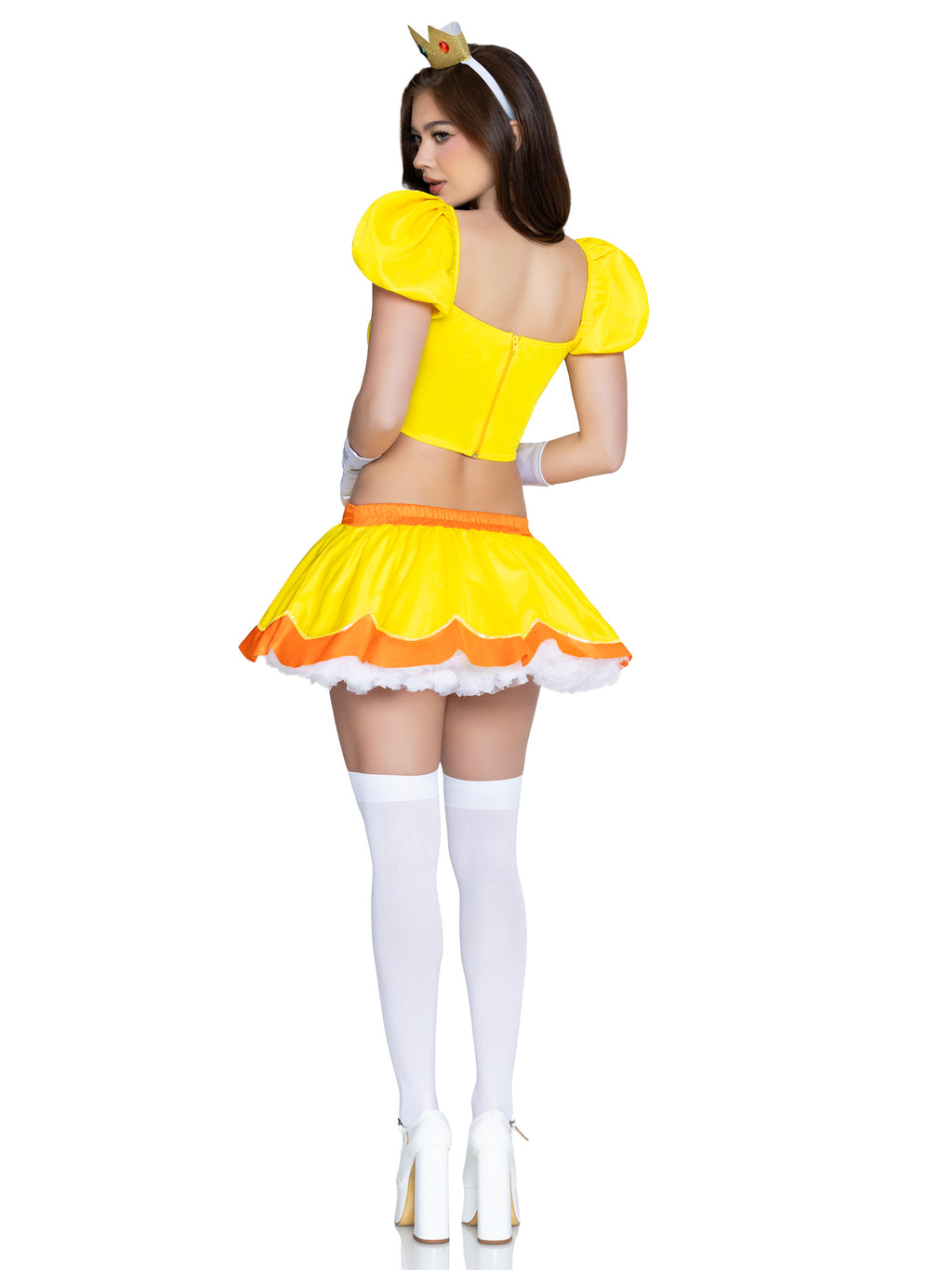 3 PC Flirty Flower Princess Costume, Includes Boned Top with Jewel Accent, Skirt, and Headband.