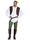 Men's 5 PC Swamp Thing Costume, Includes Tunic Shirt, Vest, Pants, Belt, and Headband.