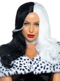 25"" Two-Tone Long Wavy Villain Wig