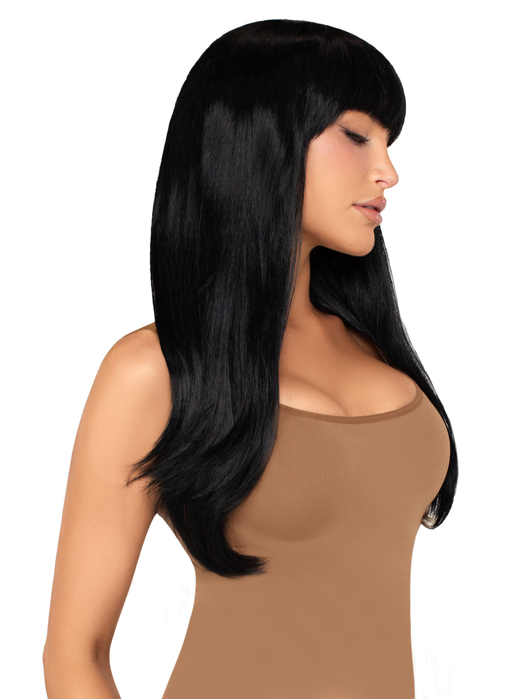 25"" Long Straight Bang Wig