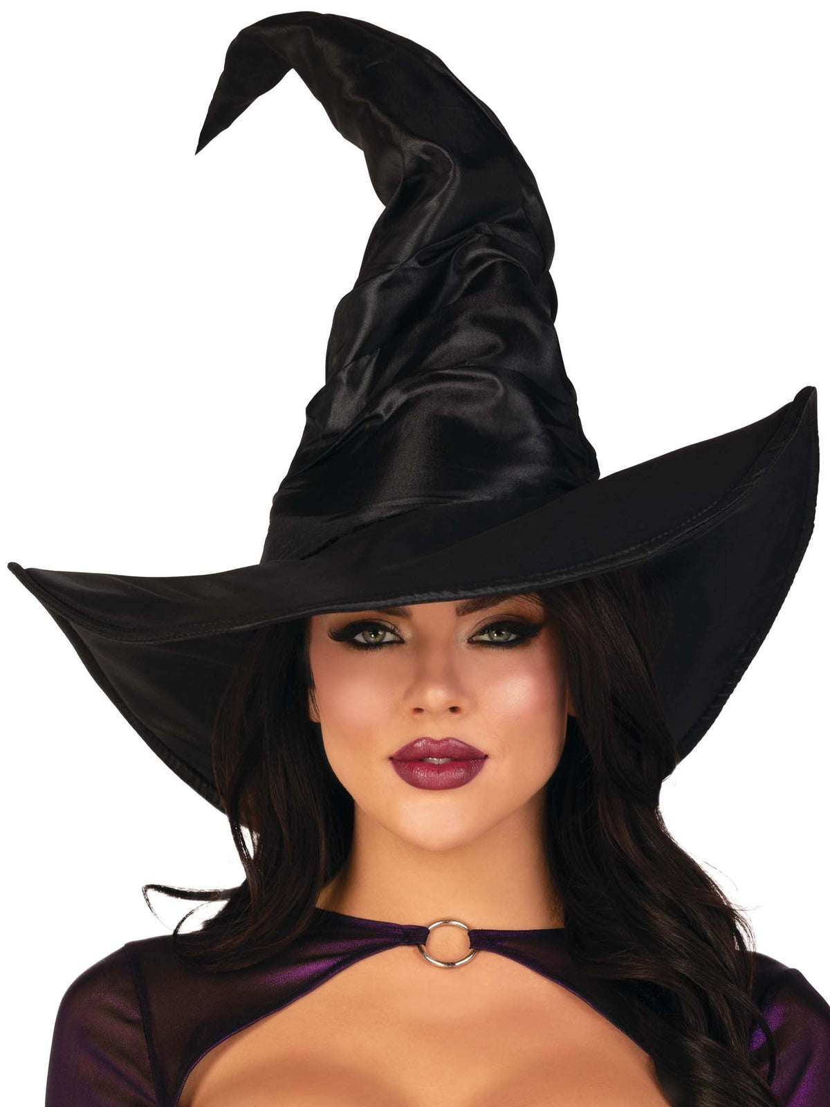 Satin Ruched Witch Hat