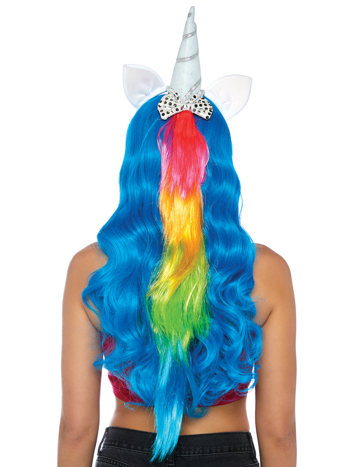 Magical Unicorn Headband with Rainbow Wig Mane