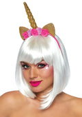 Golden Unicorn Flower Headband
