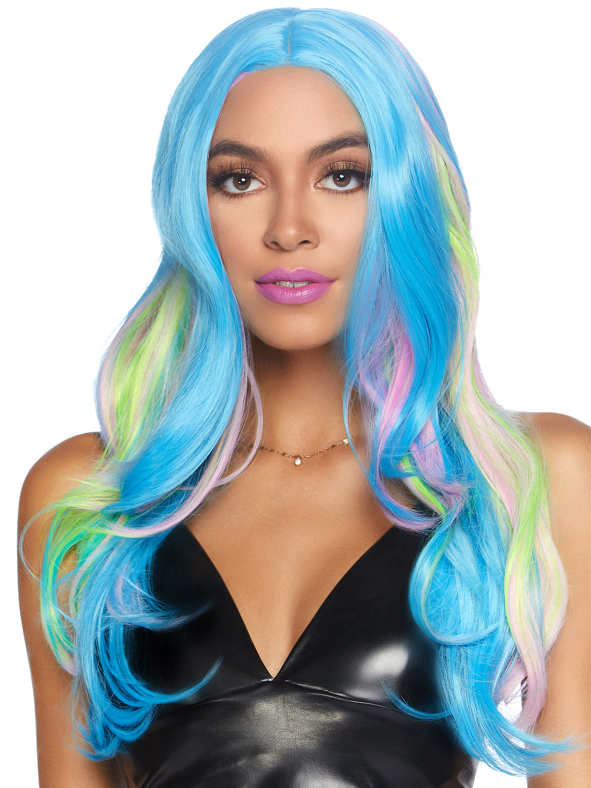 27"" Multicolor Long Wavy Wig