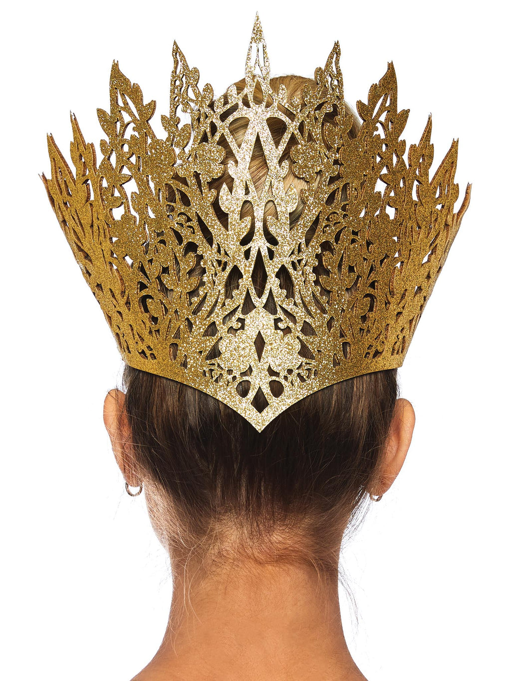 Glitter Die Cut Crown with Jewel Accent