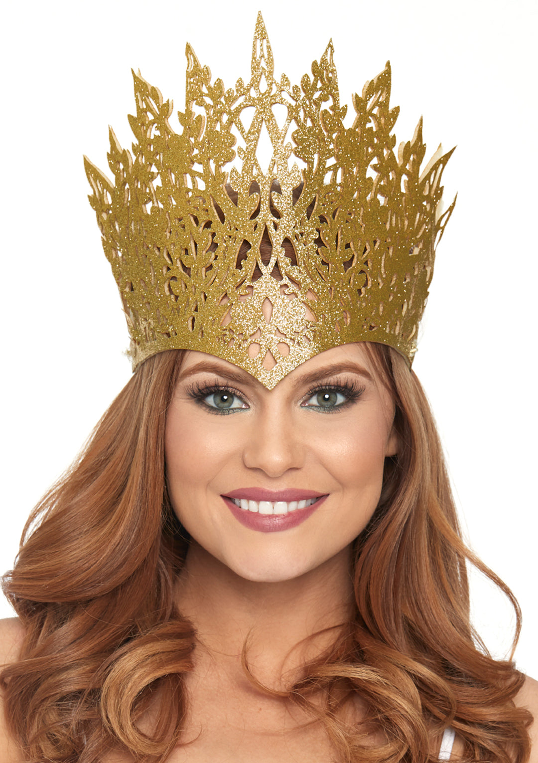 Glitter Die Cut Crown with Jewel Accent