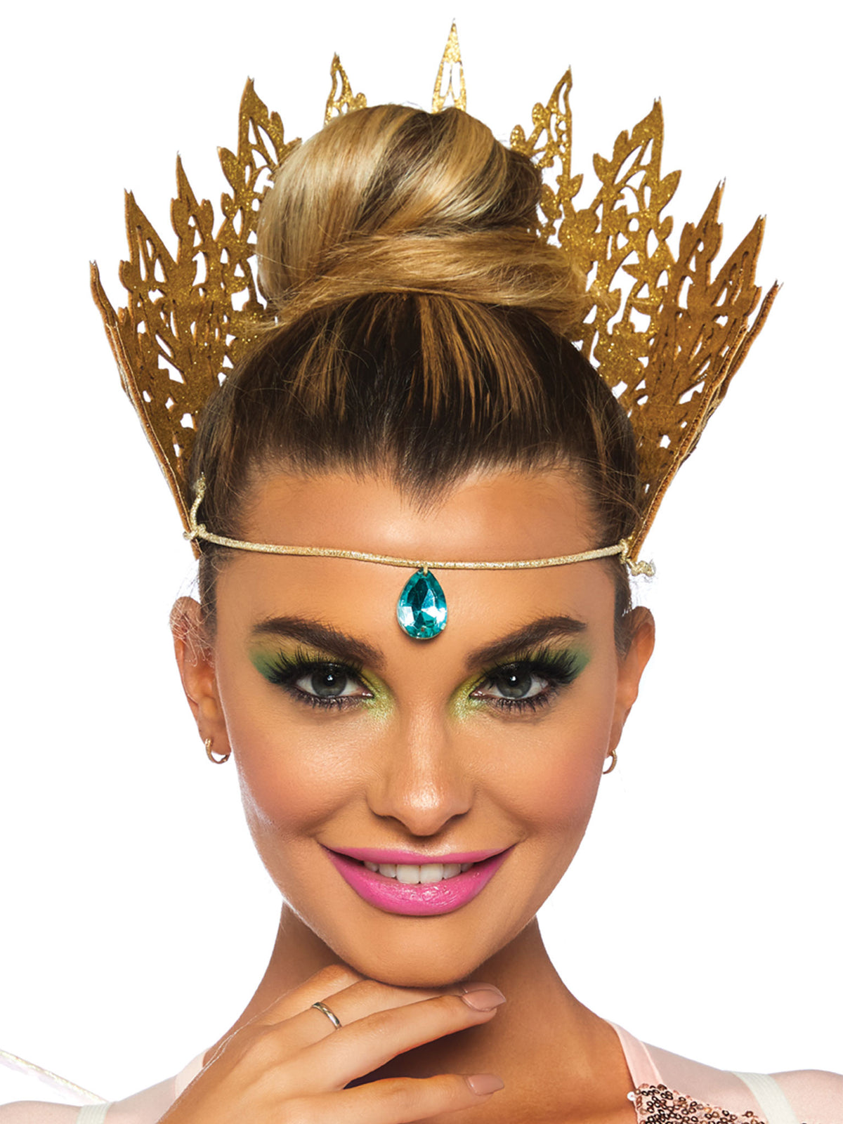 Glitter Die Cut Crown with Jewel Accent