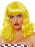 16"" Retro Bang Curly Wig