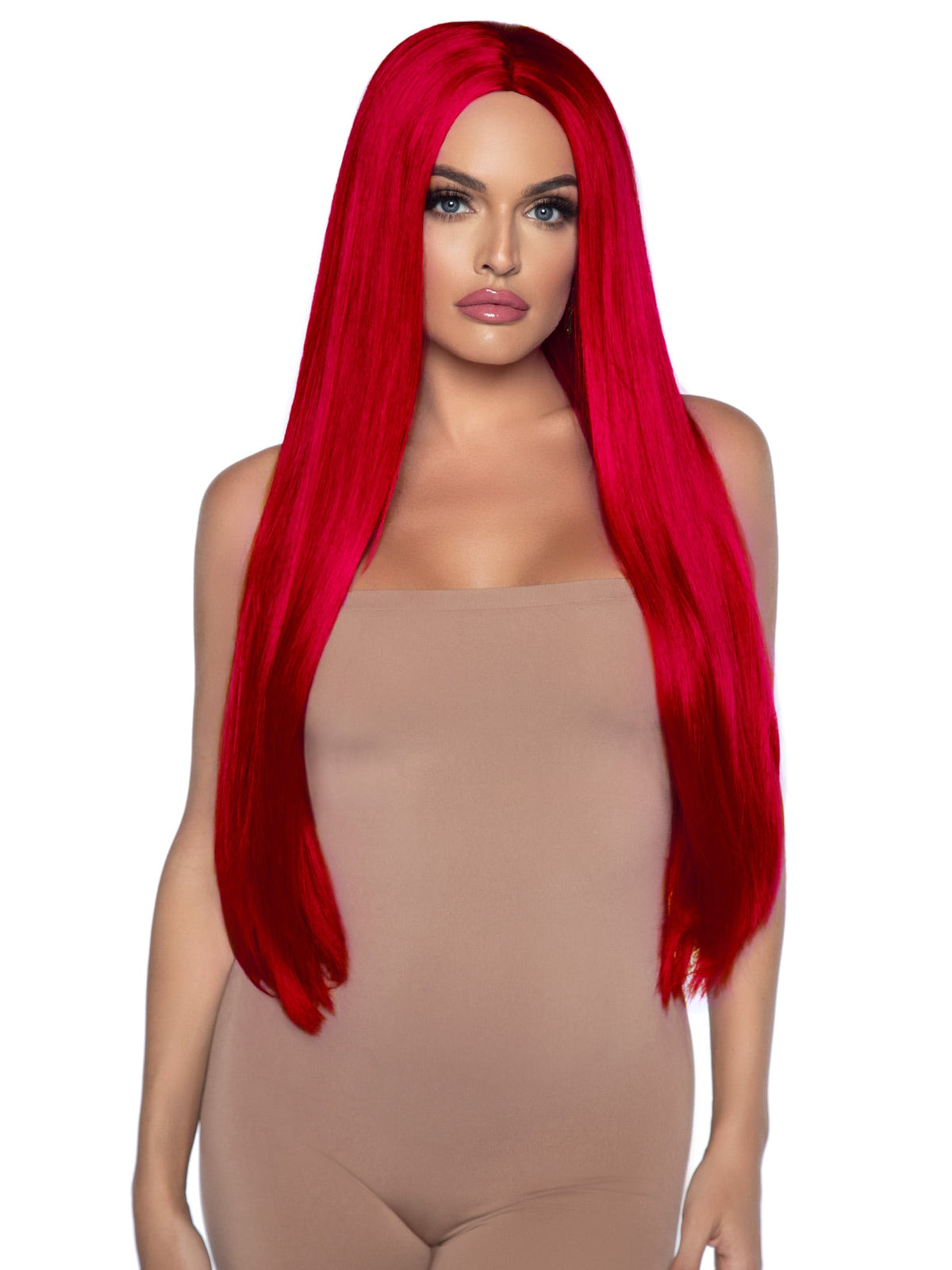 33"" Long Straight Center Part Wig