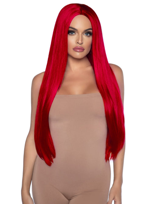 33"" Long Straight Center Part Wig