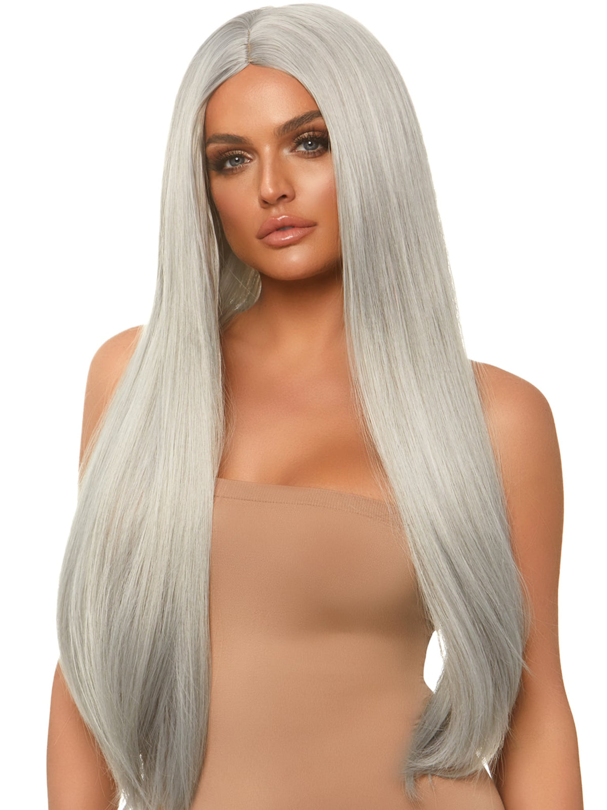 33"" Long Straight Center Part Wig