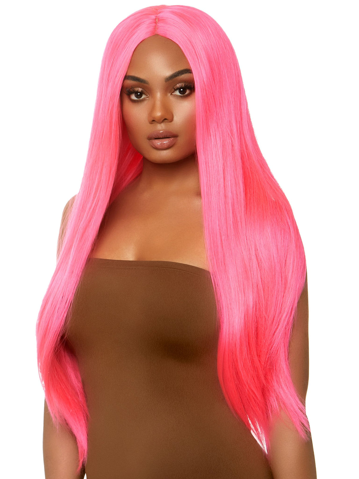 33"" Long Straight Center Part Wig