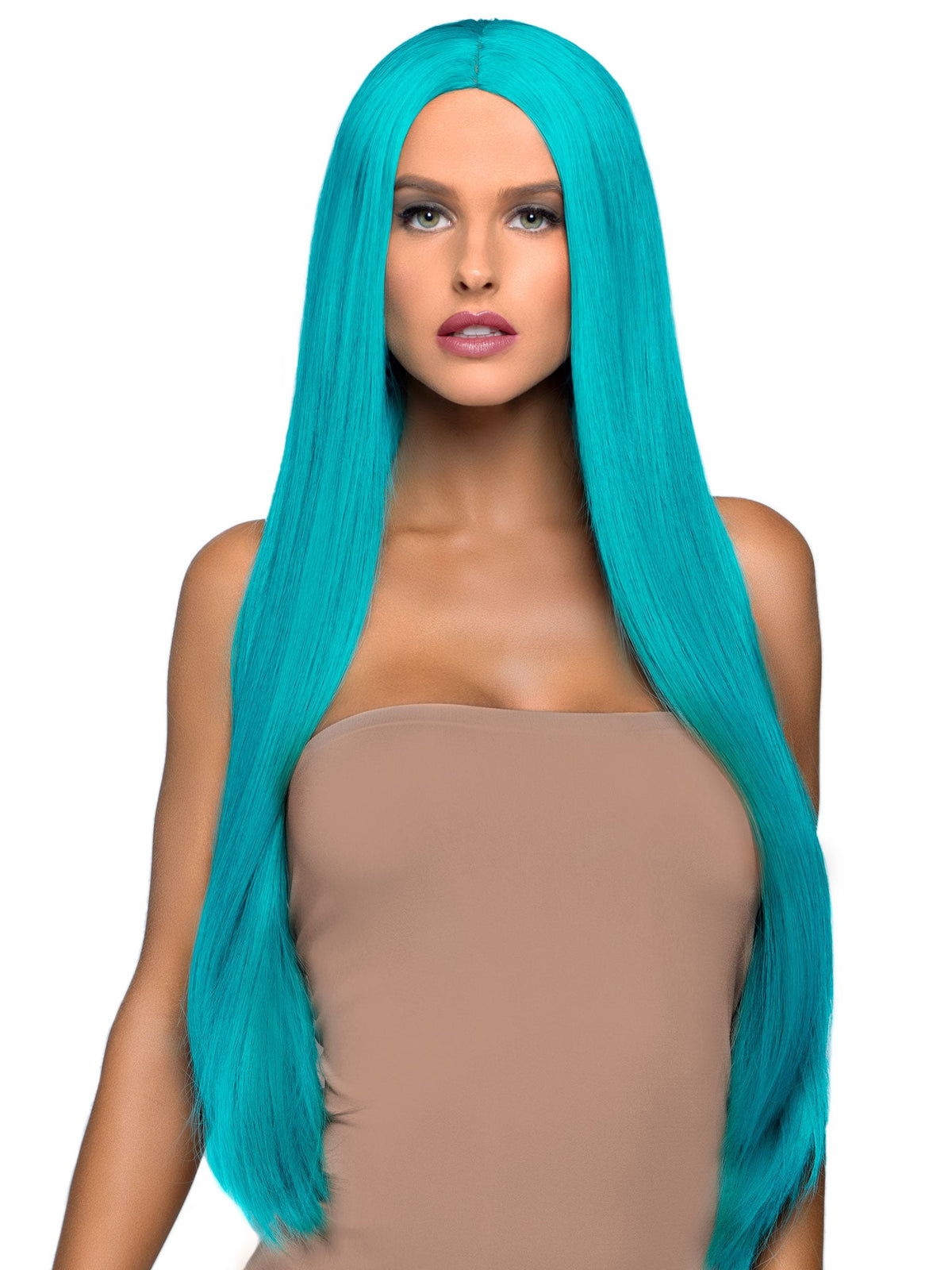 33"" Long Straight Center Part Wig