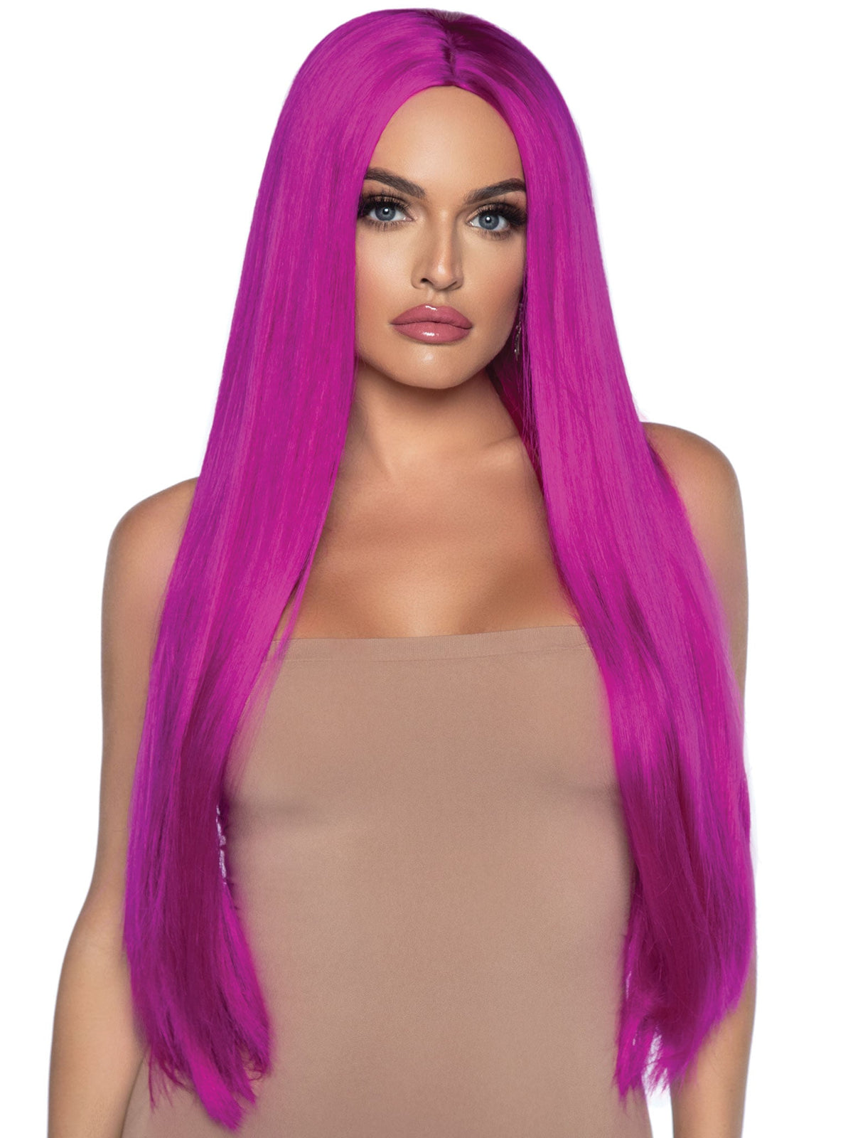 33"" Long Straight Center Part Wig