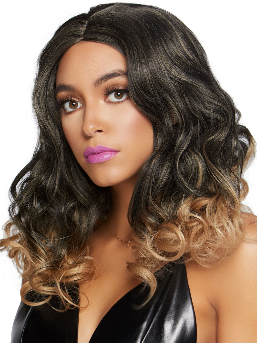18"" Curly Ombre Long Bob Wig