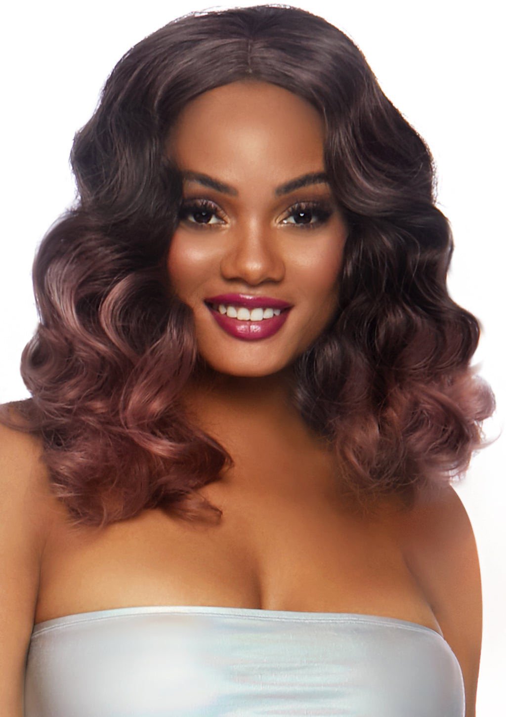 18"" Curly Ombre Long Bob Wig