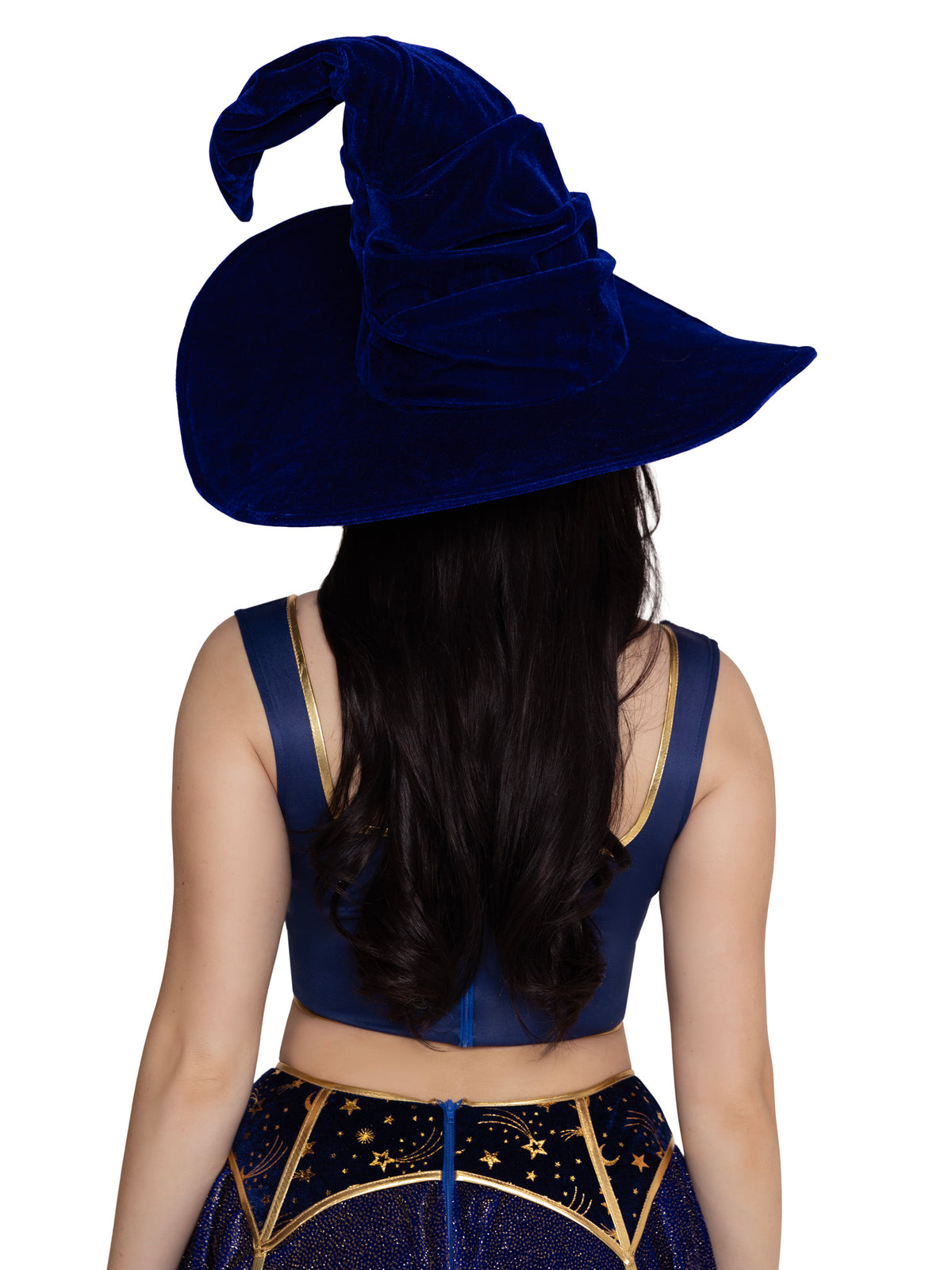Velvet Ruched Witch Hat