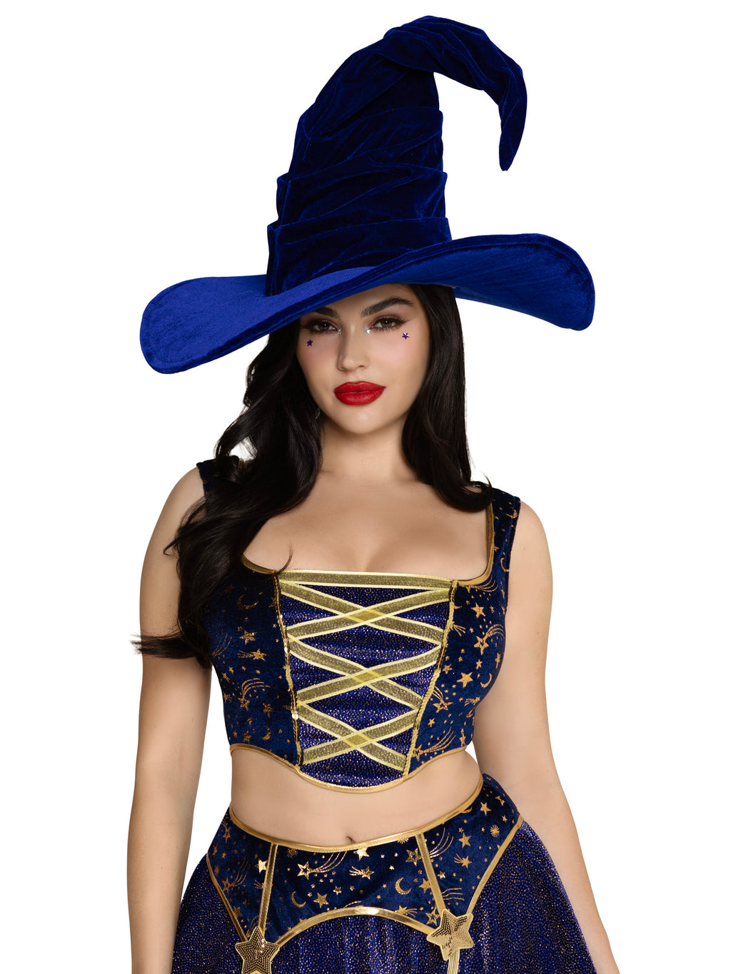 Velvet Ruched Witch Hat